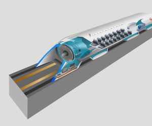 Computer rendering of Hyperloop