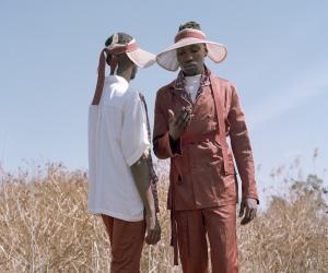 The SS17 collection by South African fashion designer Lukhanyo Mdingi, shot against the dramatic colours of the South African landscape. Image: Kent Andreason