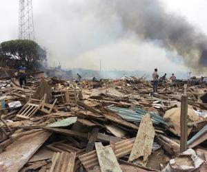 Picture of a slum eviction by PD Ghana 