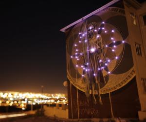 Harvest by Faith47 lit up by Thingking. Photo by Rowan Pybus @Makhulu_