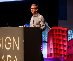 Chris Gotz on stage at Design Indaba Conference 2014. 