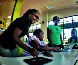 Juliana Rotich at work at Ushahidi. 