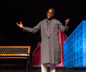 Ije Nwokorie on stage at Design Indaba Conference 2014. Image: Jonx Pillemer. 