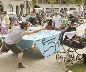 PingOut table in Copenhagen