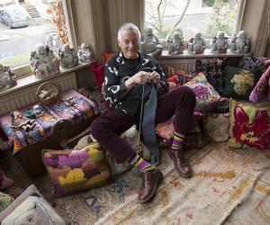 Textile designer Kaffe Fasset, image from Creativebug