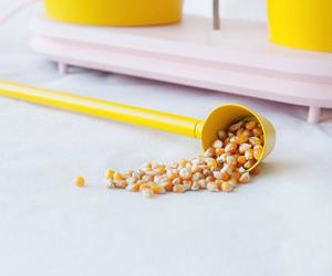 Design Academy Eindhoven graduate Jolene Carlier adds a bit of fun and colour to popcorn making with her Willy Wonka-inspired invention