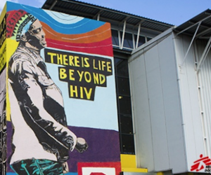 This mural was done to mark World Aids Day 2015.