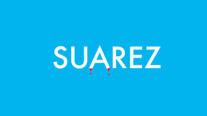 "Suarez" Worldcup typography treatment by Ji Lee (Facebook)