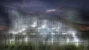 Serpentine Pavilion interactive installation by United Visual Artists. 