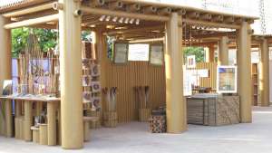 Design Souq cardboard pavilion by Shigeru Ban for the Abu Dhabi Art Festival. 