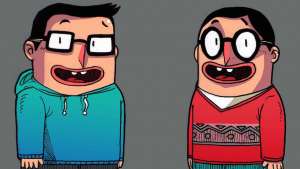 Take a look at this gallery of illustrations from identical brothers who work under the name Twins Cartoon