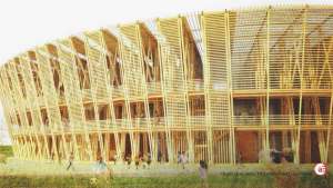 A graduate in architecture from TU Delft, Shen Chen has designed a temporary, multifunctional stadium built from bamboo.