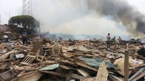 Picture of a slum eviction by PD Ghana 