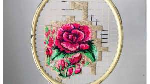 Using vintage tennis rackets, old coffee bags and other second-hand waste, Danielle Clough is breaking the mould of contemporary art.