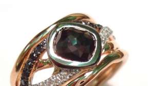 Black Poki Diamond Ring by freeRange jewels