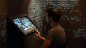 Interface in the story booth at 9/11 Memorial. 