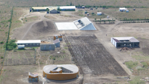 The buildings of Waterbank School in Kenyan harvest rainfall for the community