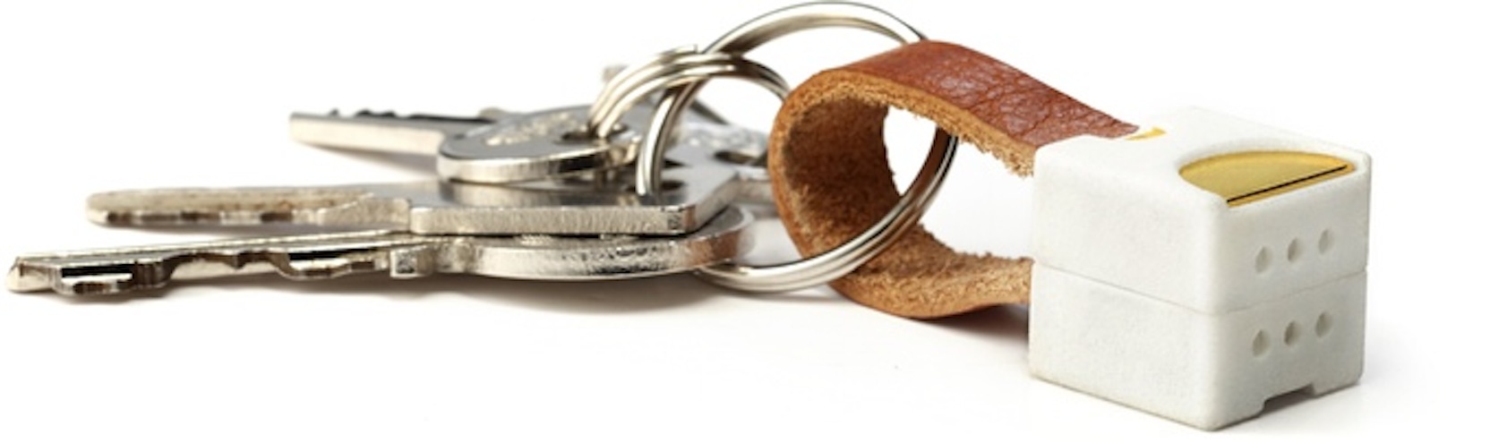 Worlds Smallest Leather Keychain