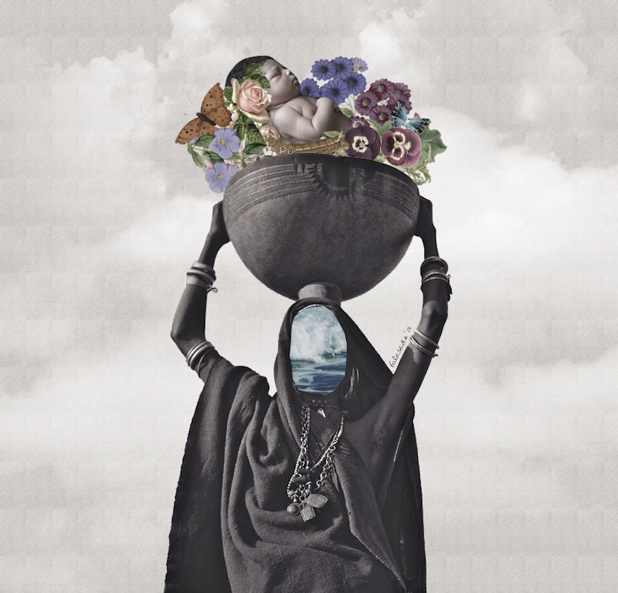 ethnographic photographs and digital art converge in graphic designer reading