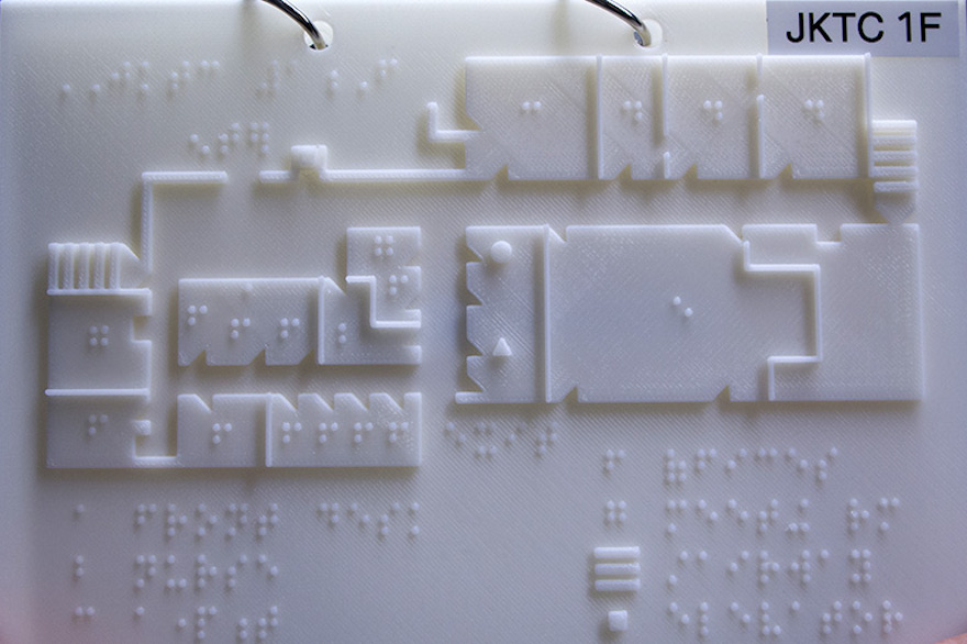 3D printed braille maps for navigating interiors Design Indaba