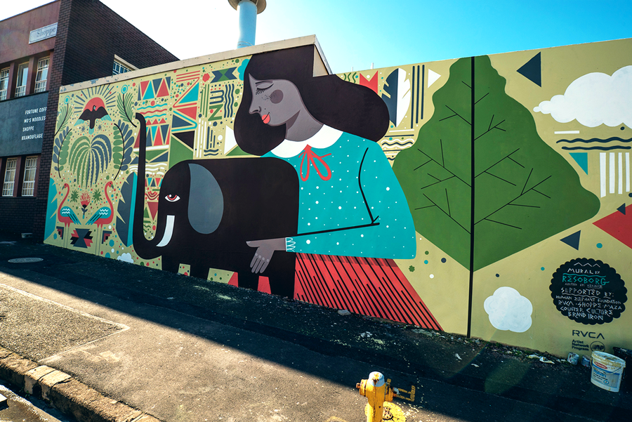 Love Imvelo Art on the walls of Durban Design Indaba