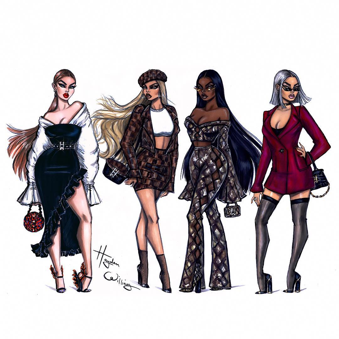 Hayden Williams Fashion Illustrations: Hayden Williams for Fashion Royalty:  Cashmere Perfection!