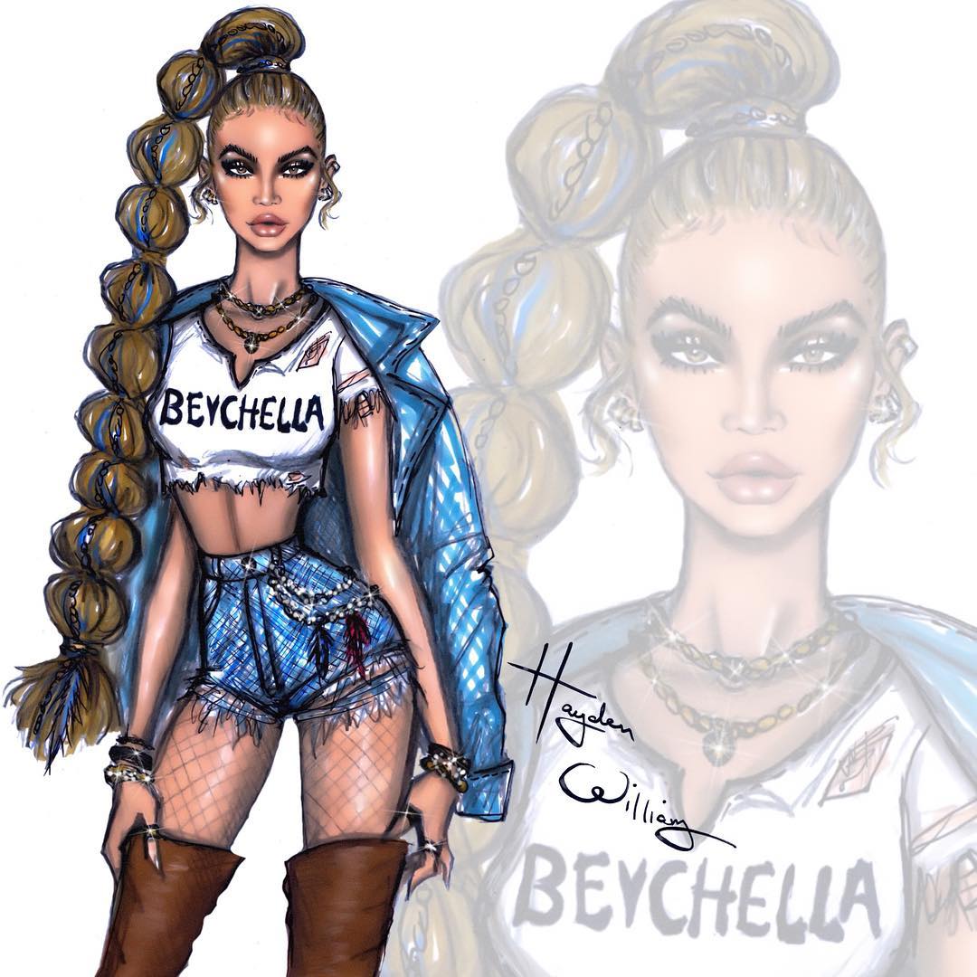 Hayden Williams: Fashion Illustrator, Draws Style Icons Beyonce