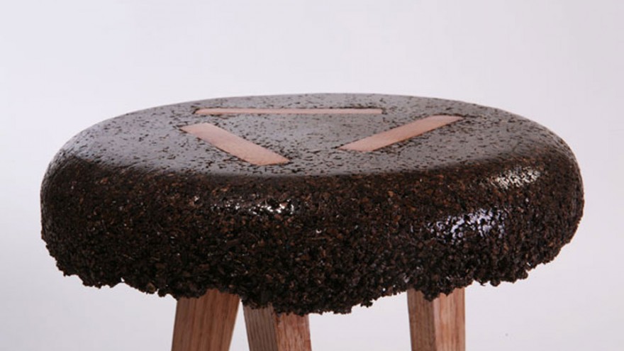Sawdust stool by Yoav Avinoam.