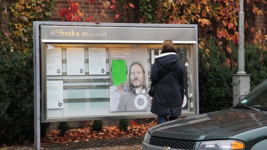 Posters around Sweden of the "This Is How I Do It" exhibition by Torsten and Wanja Söderberg Prize winner Hjalti Karlsson. 