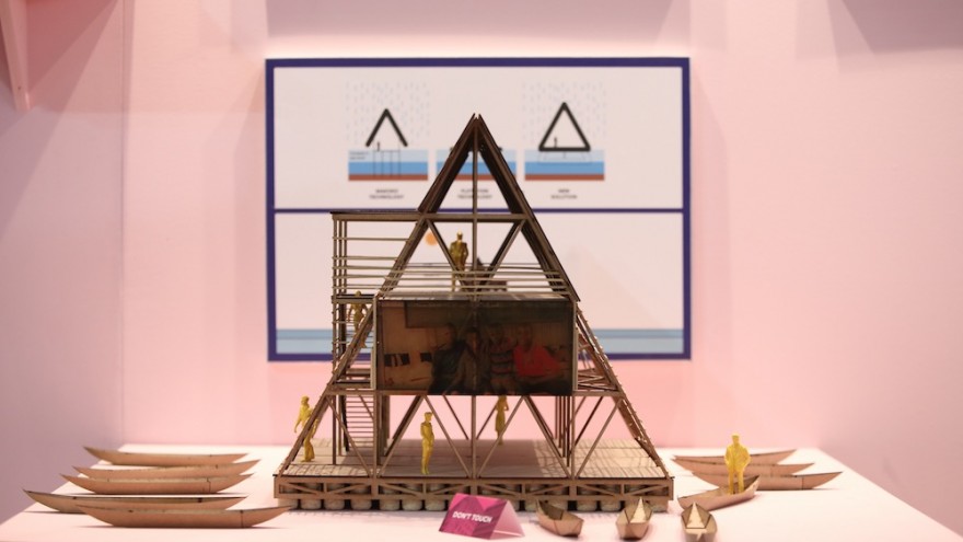 Kunlé Adeyemi's Makoko Floating School at the Africa is Now exhibition. 