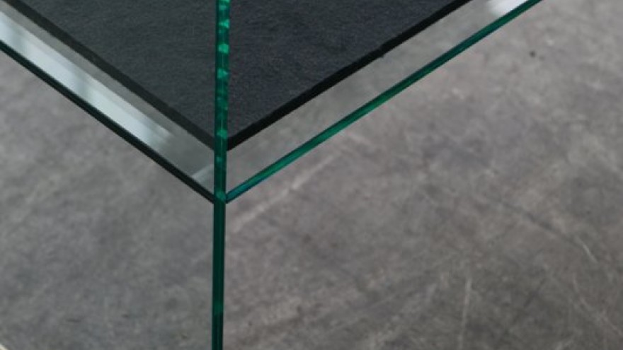 Diapositive bench detail by the Bouroullec Brothers for Glas Italia. 