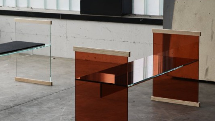 Diapositive bench by the Bouroullec Brothers for Glas Italia. 
