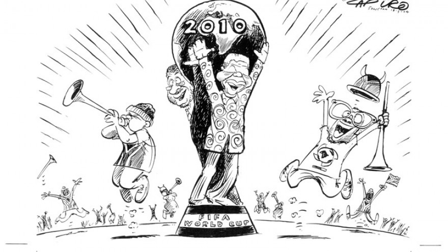 Cartoon featured in Democrazy: SA's Twenty-Year Trip by Zapiro. Image: Zapiro. 