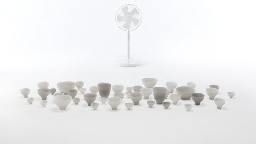 Shivering Bowls by Nendo. Photo: Hiroshi Iwasaki.    