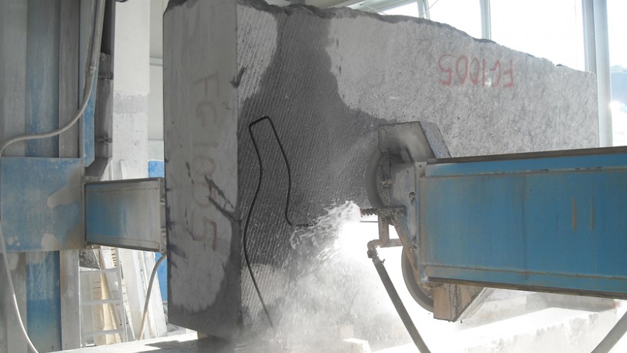 Nero marquina marble being cut for making the first Black Swan. Satyendra Pakhalé Design Studio.