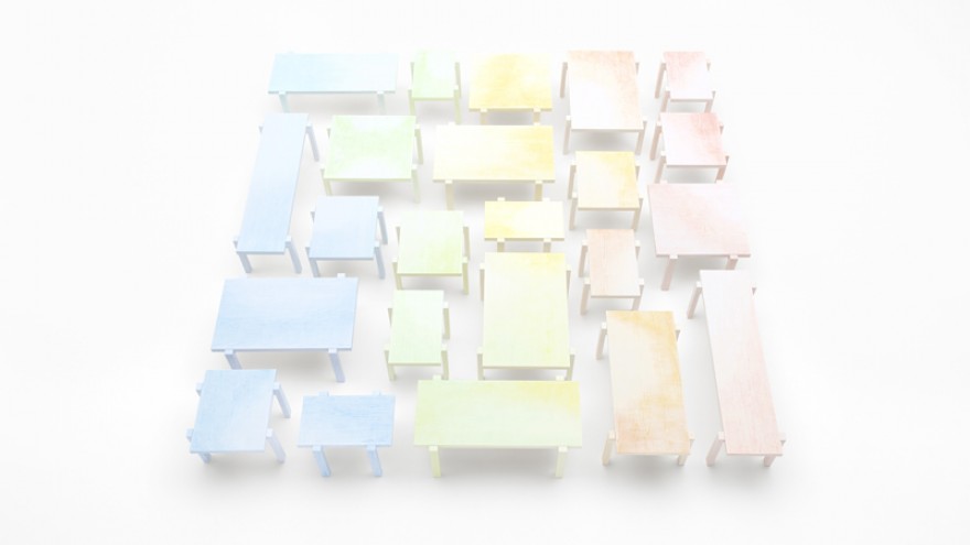 Coloured-Pencil Table. Photo: Hiroshi Iwasaki. 