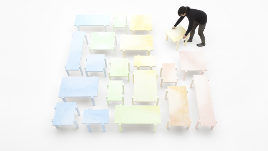 Coloured-Pencil Table. Photo: Hiroshi Iwasaki. 