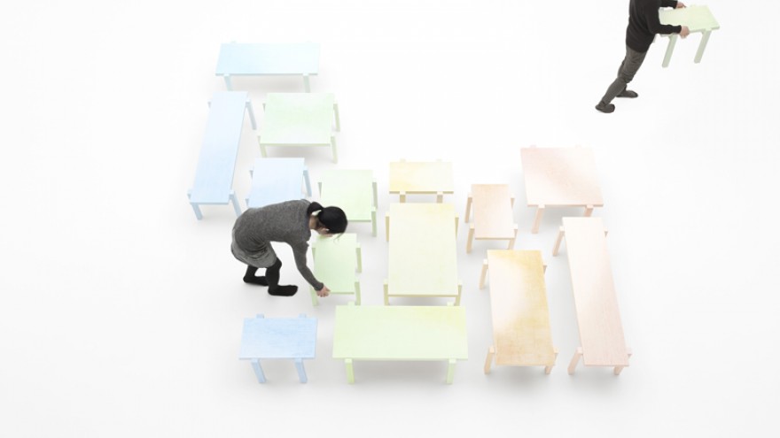 Coloured-Pencil Table. Photo: Hiroshi Iwasaki. 