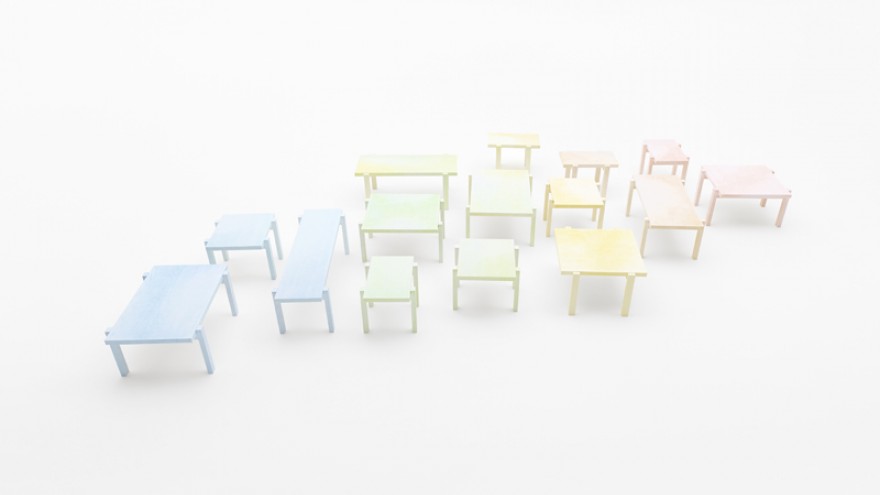Coloured-Pencil Table. Photo: Hiroshi Iwasaki. 