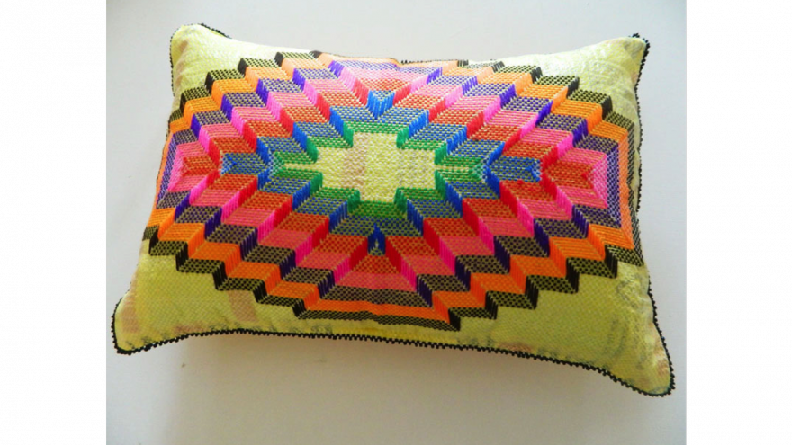 "Flower" Langazela cushion by Africa!Ignite. 