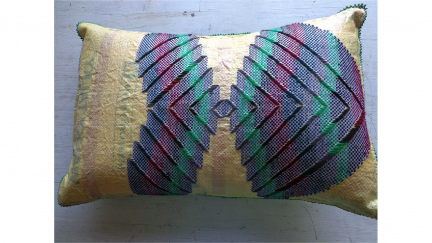 "Fish" Langazela cushion by Africa!Ignite. 