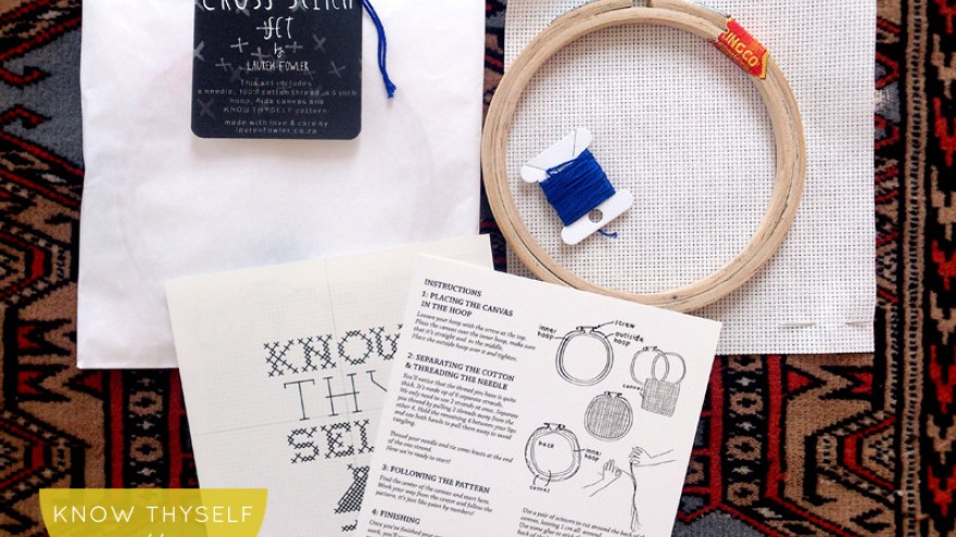 Cross-Stitch kit by Lauren Fowler. 
