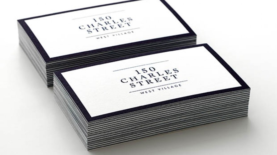 150 Charles Street identity by Michael Bierut. 