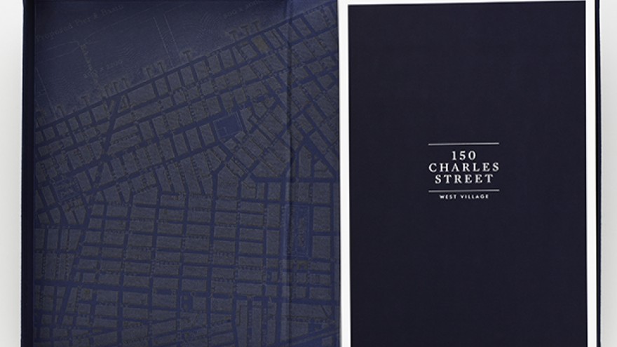 150 Charles Street identity by Michael Bierut. 