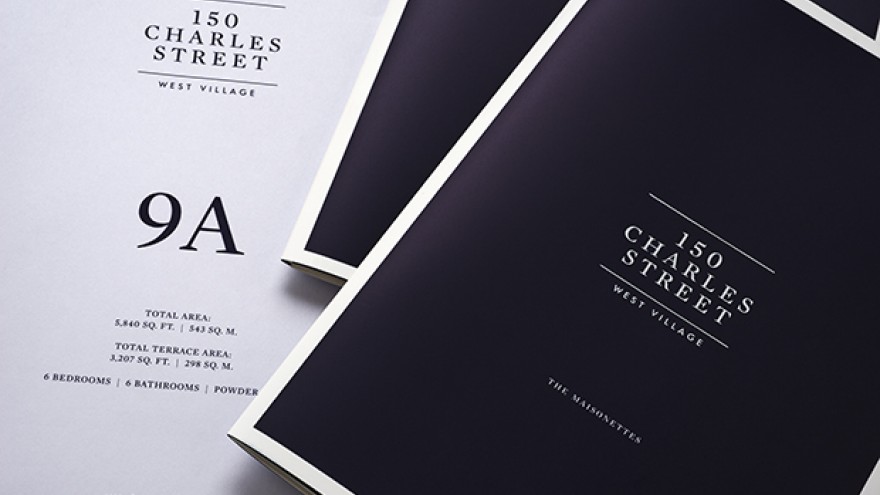 150 Charles Street identity by Michael Bierut. 