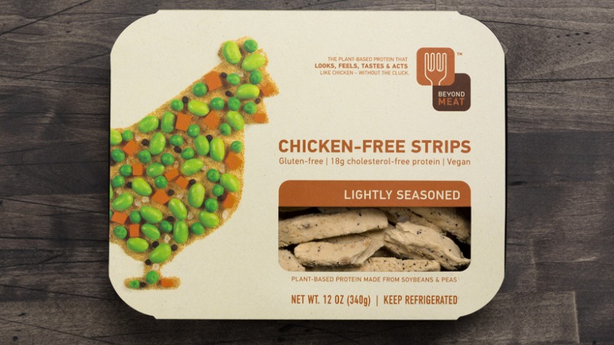 Chicken-free strips by Beyond Meat. 