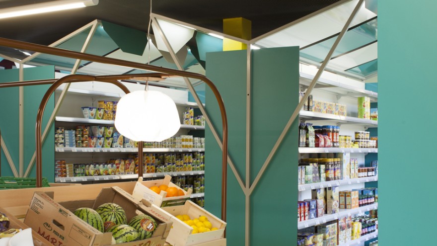 Mini M grocery store by Matali Crasset. 