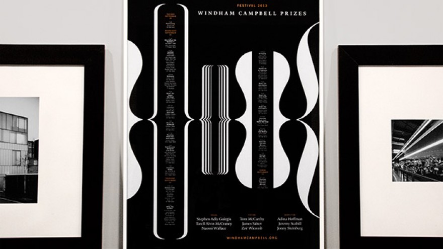 Windham Campbell Prizes identity, poster by Michael Bierut. 