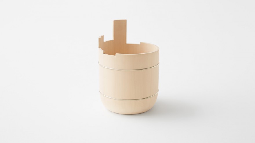 Uneven-Oke Bucket from the Oke collection by Nendo. Image: Akihiro Yoshida. 