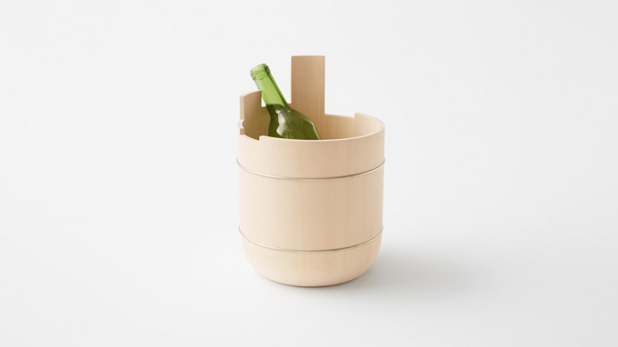 Uneven-Oke Bucket from the Oke collection by Nendo. Image: Akihiro Yoshida. 